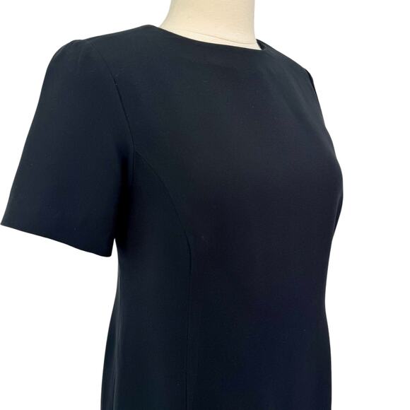 Vintage 90s ALGO Switzerland Womens Black 100% Silk Sheath Dress EU 42/US 14 - Picture 4 of 16